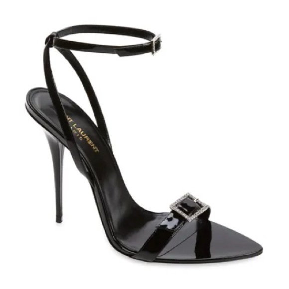 Saint Laurent Gippy 110mm Buckled Sandals - Black - Picture 1 of 7